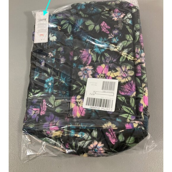 Lug Soprano Bloom RFID Quilted Tote Bag - Floral Black, Unisex, Lead Safe - Picture 4 of 8